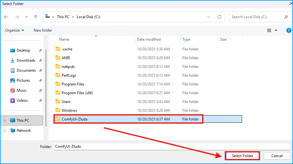 security-select-folder